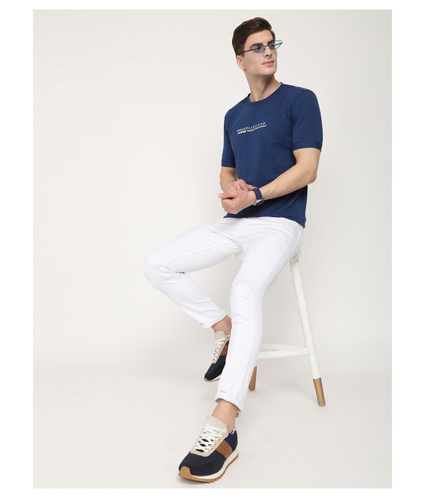 Blue Shirt With Premium Cotton Lycra
