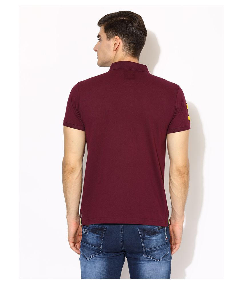 Download V2 Maroon Plain Polo T Shirt - Buy V2 Maroon Plain Polo T ...