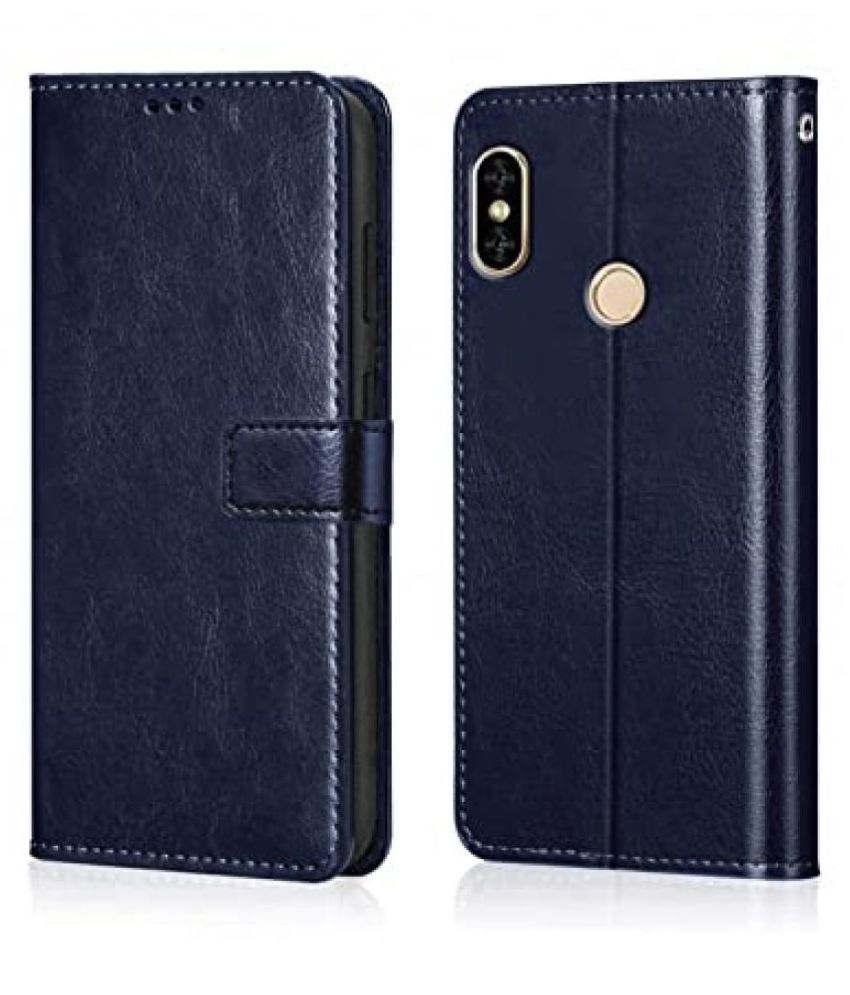     			Xiaomi Redmi Y2 Flip Cover by NBOX - Blue Viewing Stand and pocket
