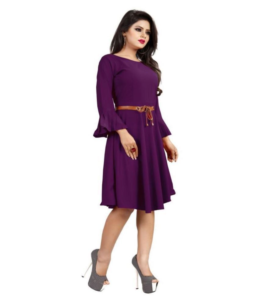 Shital Fashion World Crepe Purple Fit And Flare Dress Buy Shital Fashion World Crepe Purple Fit And Flare Dress Online At Best Prices In India On Snapdeal World of fashion dress up. snapdeal