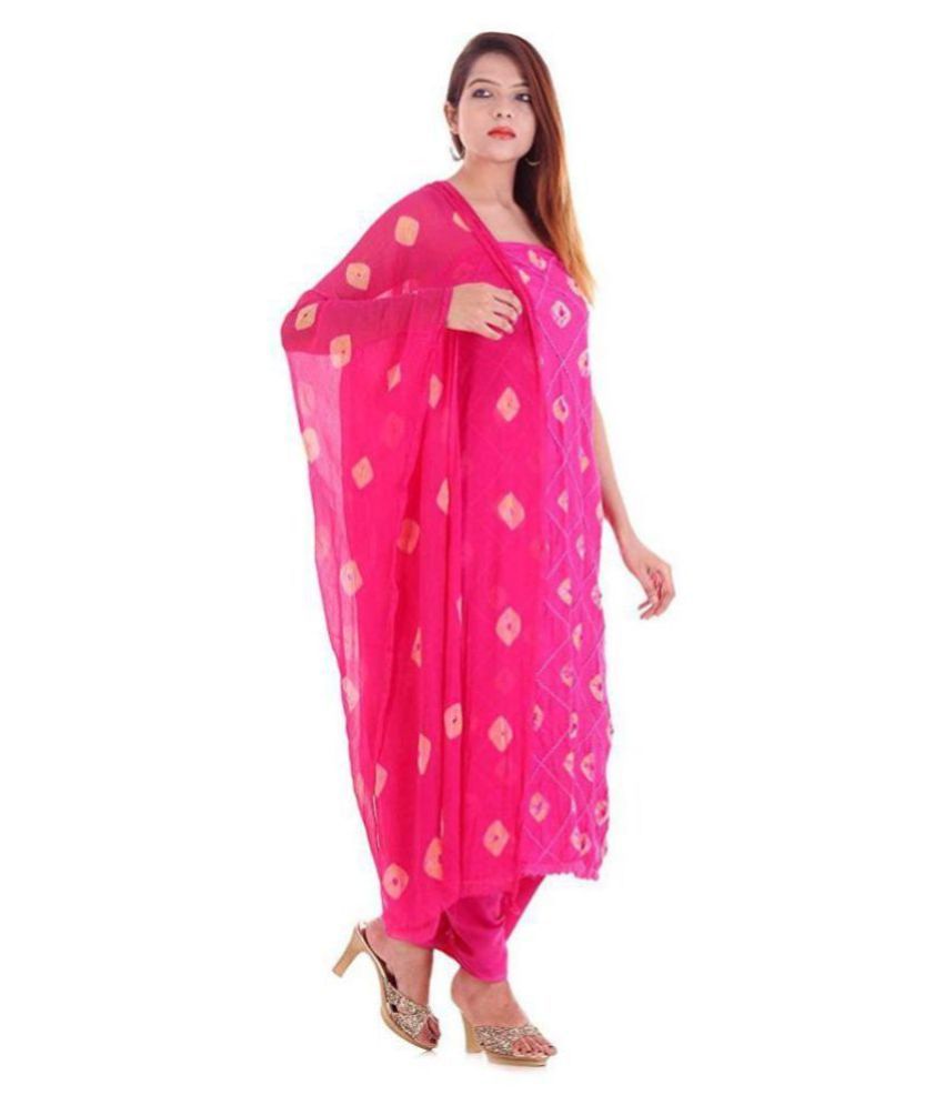 Apratim Pink Cotton Dress Material Buy Apratim Pink Cotton Dress