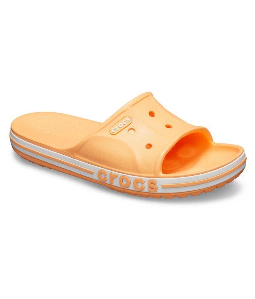 orange croc slides
