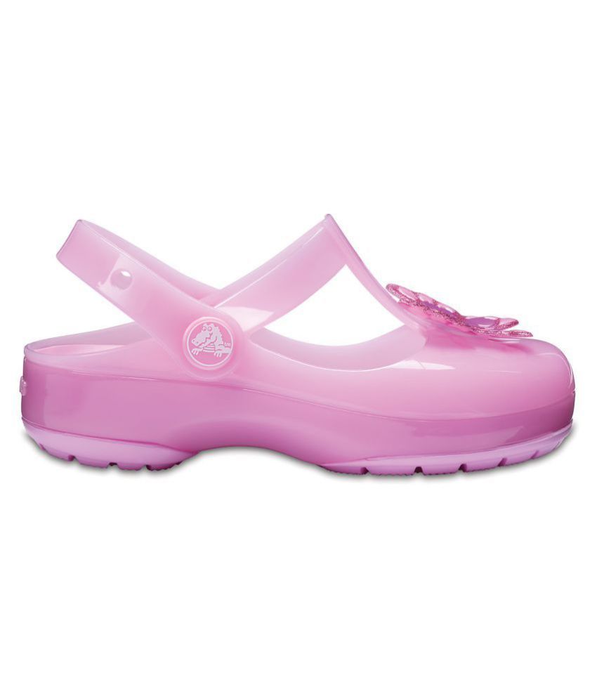 Crocs Womenâs Isabella T-Strap Flat Sandal, Berry/Oyster, 10 M US | SpicyNicey