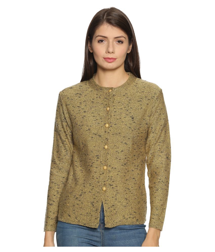     			Clapton Acrylic Gold Buttoned Cardigans - Single
