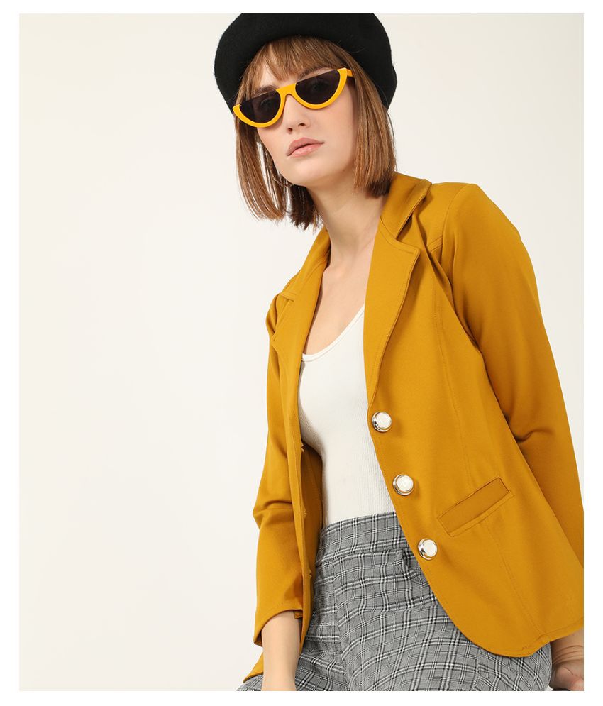 Buy V2 Cotton Yellow Blazers Online at Best Prices in India - Snapdeal