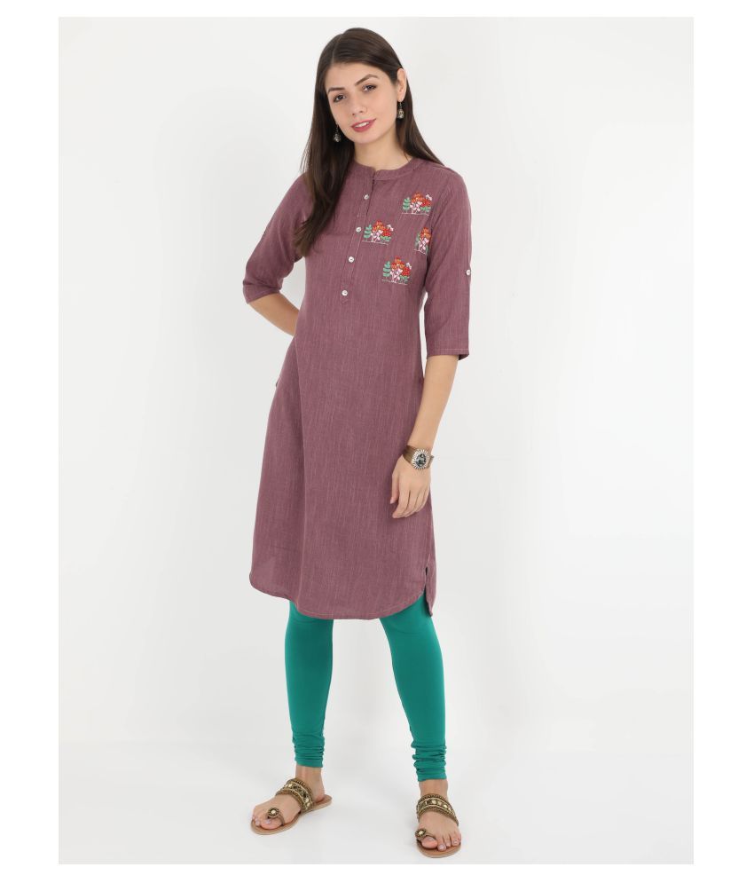     			Alena - Maroon Rayon Women's Straight Kurti