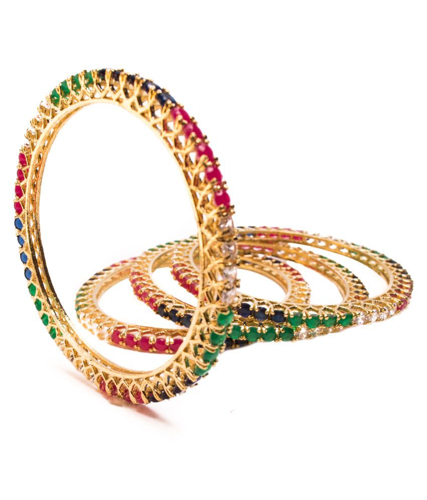 Manikya Traditional Bengali Bangles Copper with 24ct Gold Plated (No