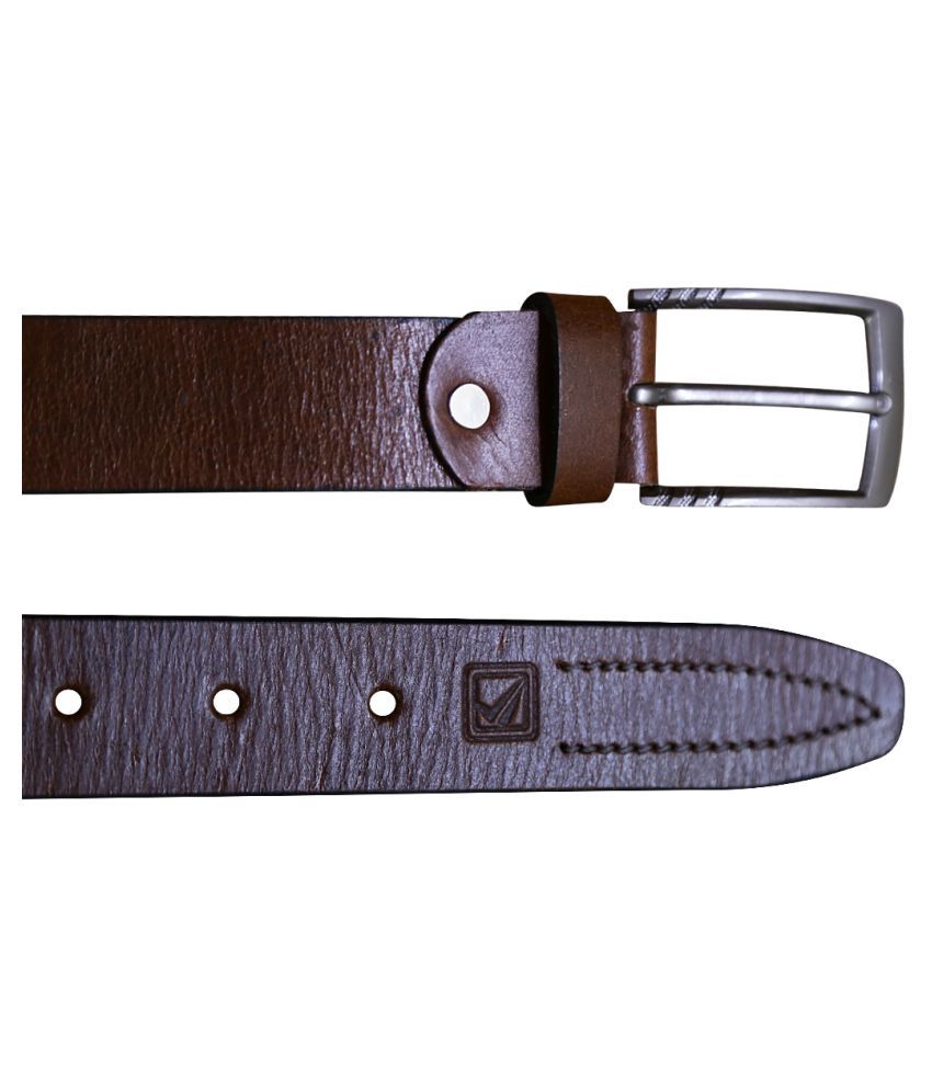 STYLE SHOES Brown Leather Formal Belt