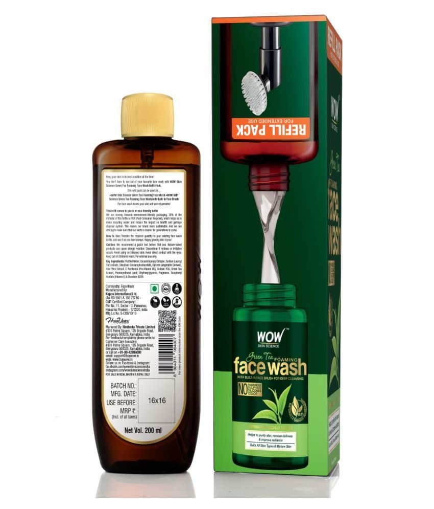 wow green tea face wash