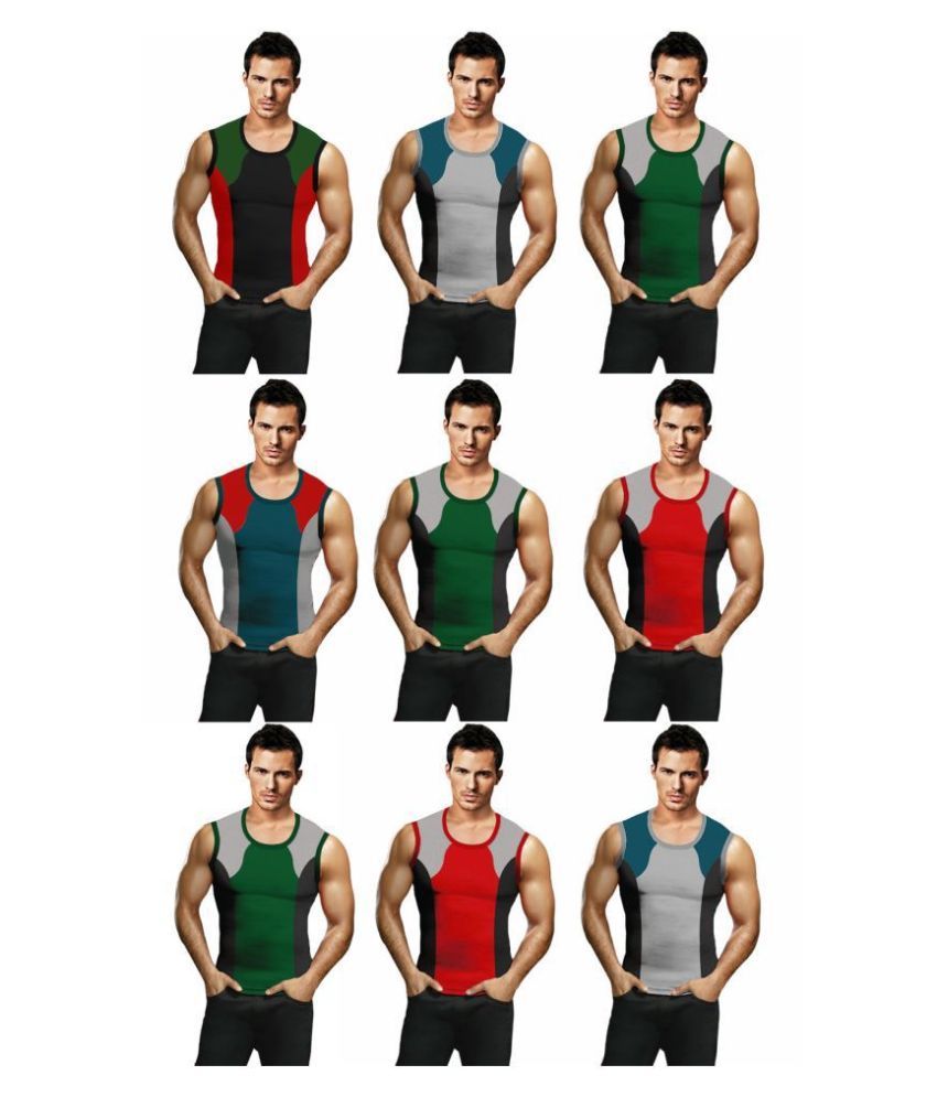     			Rupa Frontline Multi Sleeveless Vests Pack of 9