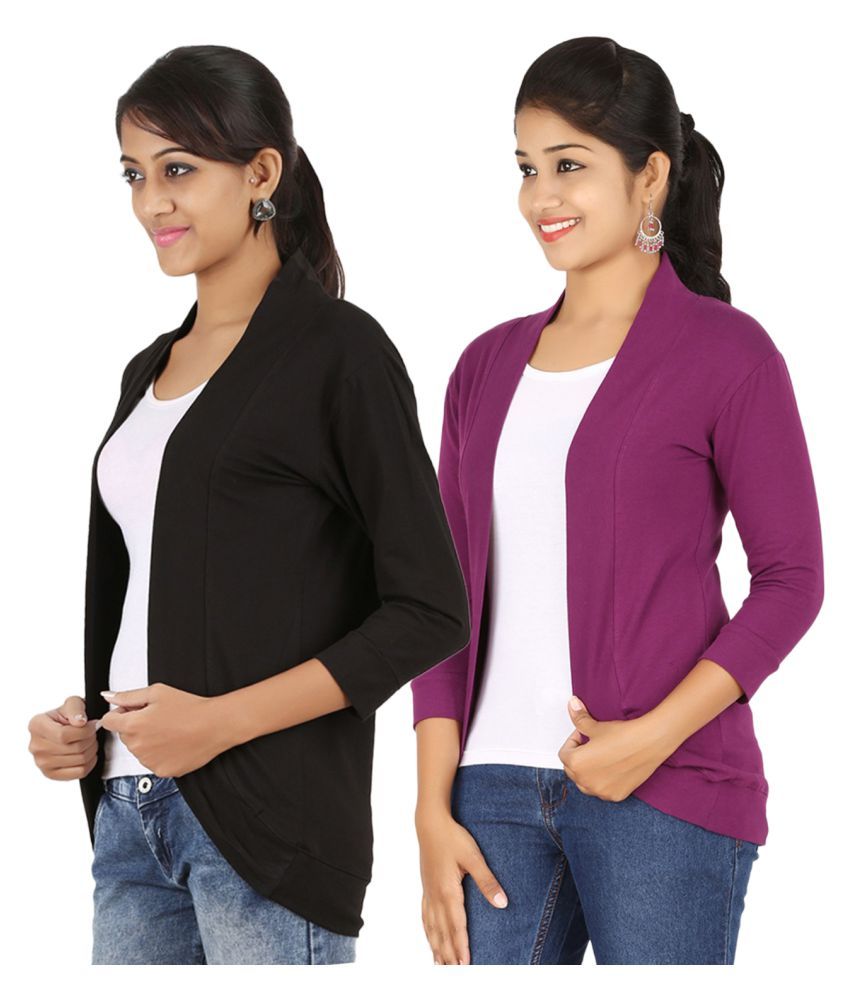 Buy Zalula Cotton Lycra Shrugs Multi Color Online at Best Prices in