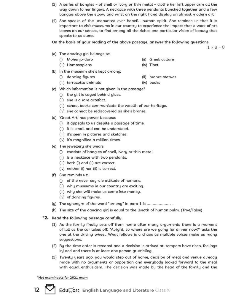 Educart CBSE Sample Question Papers English Language & Literature Class