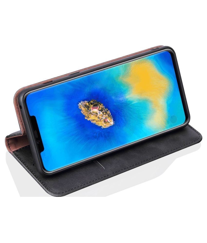 Huawei Mate 20 Pro Flip Cover by PUDINI Black Flip Covers Online at Low Prices Snapdeal India