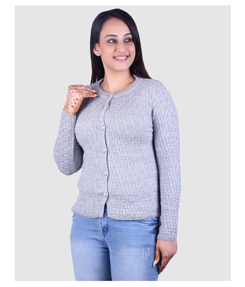     			Ogarti Acrylic Grey Pullovers