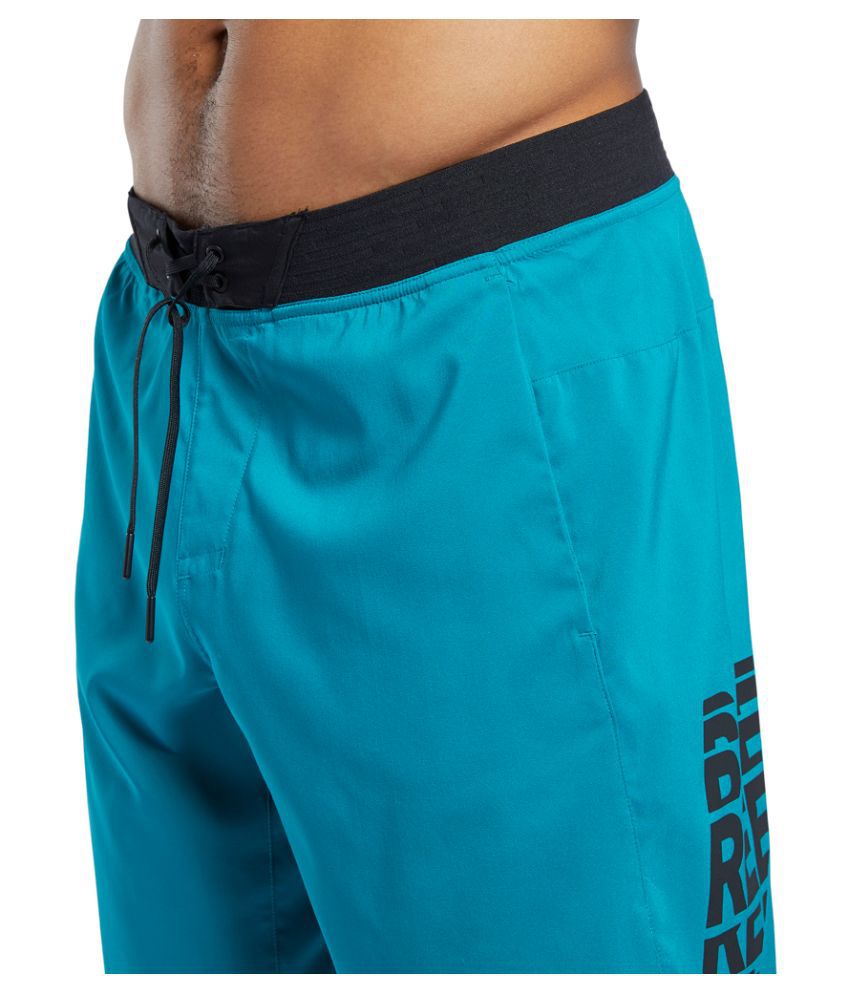 Reebok Green Polyester Fitness Shorts - Buy Reebok Green Polyester ...