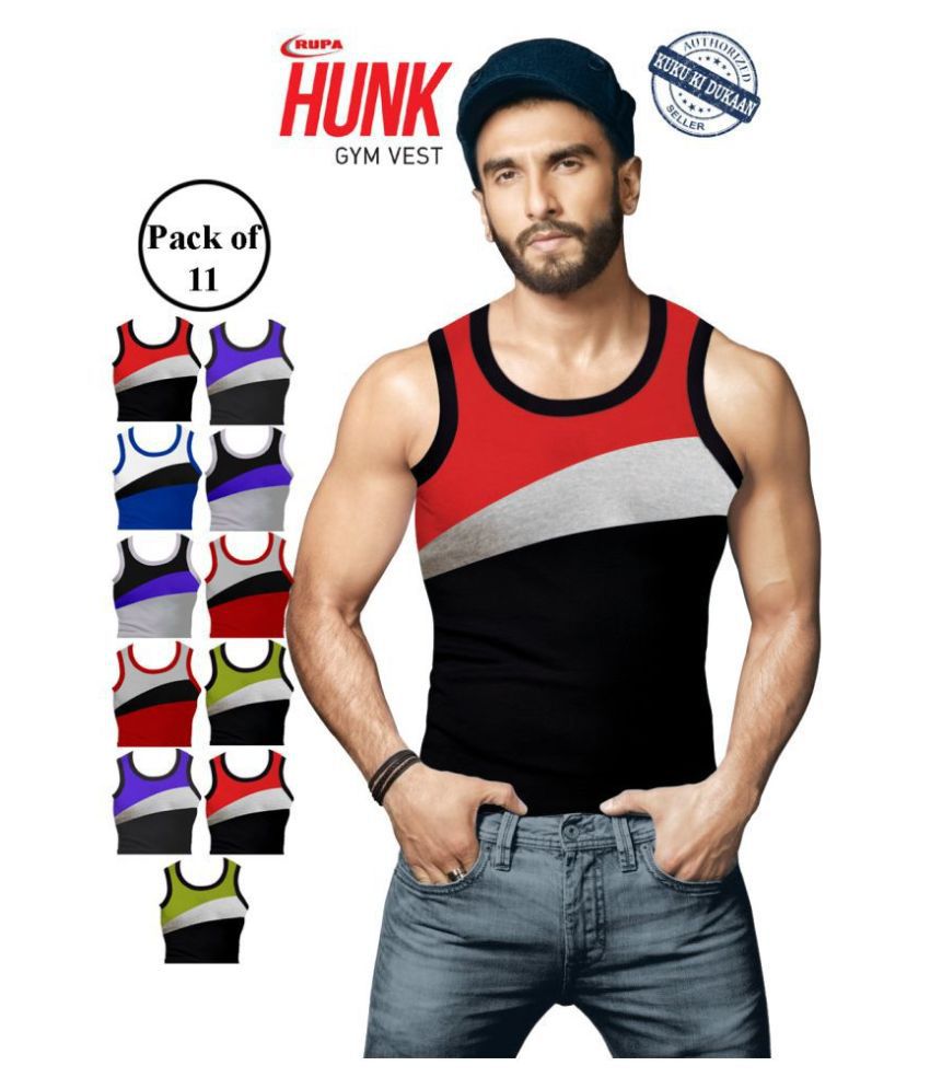     			Rupa Hunk Multi Sleeveless Vests Pack of 11