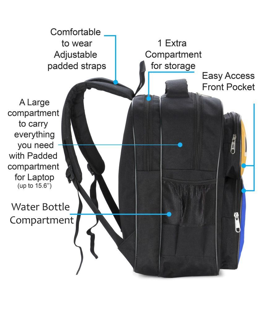 black blue backpack