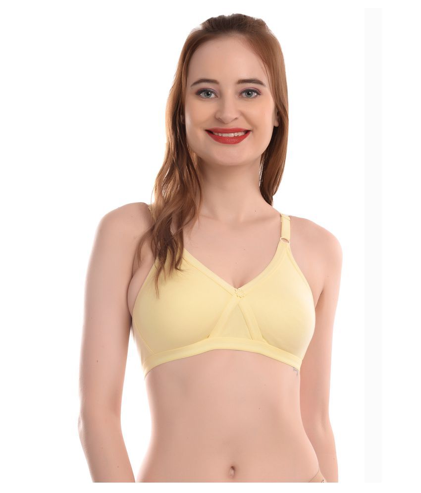     			Elina Cotton Non Padded Women's T-Shirt Bra ( Yellow )