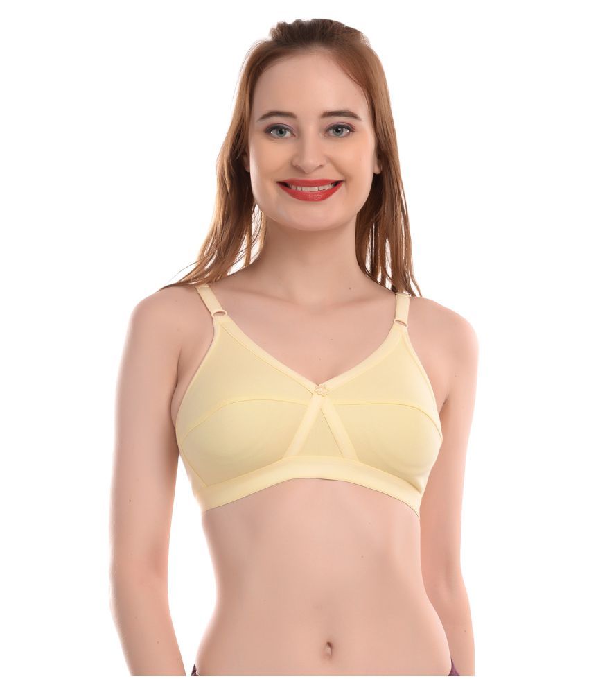     			Elina Cotton Non Padded Women's T-Shirt Bra ( Yellow )