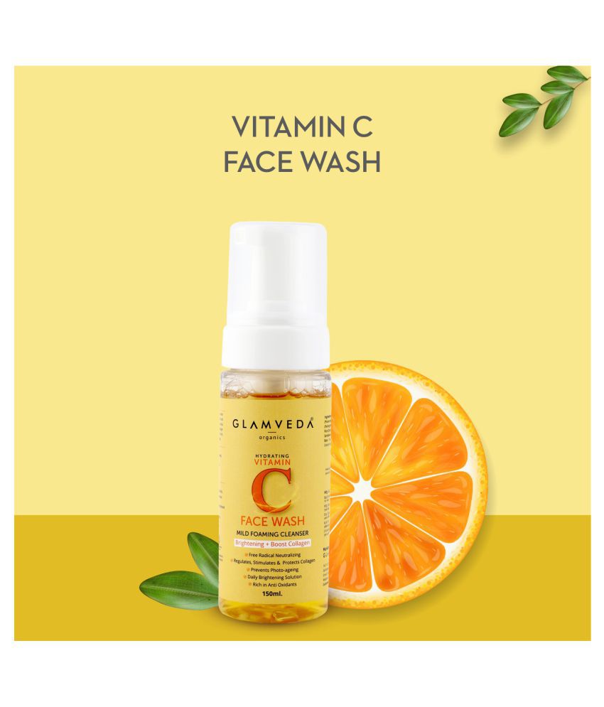 Glamveda Vitamin C Brightening Foaming Face Wash 150 mL