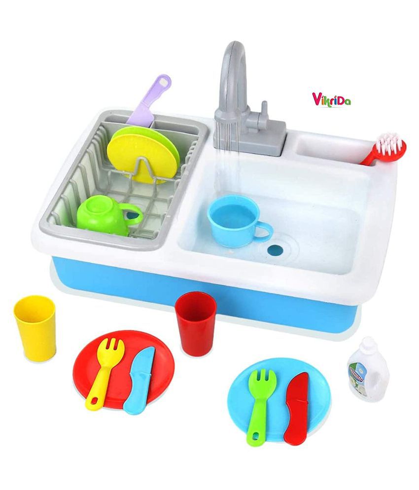 Kitchen Sink Kids Toys - Portable Kitchenware and Cooking Accessories for Boys and Girls