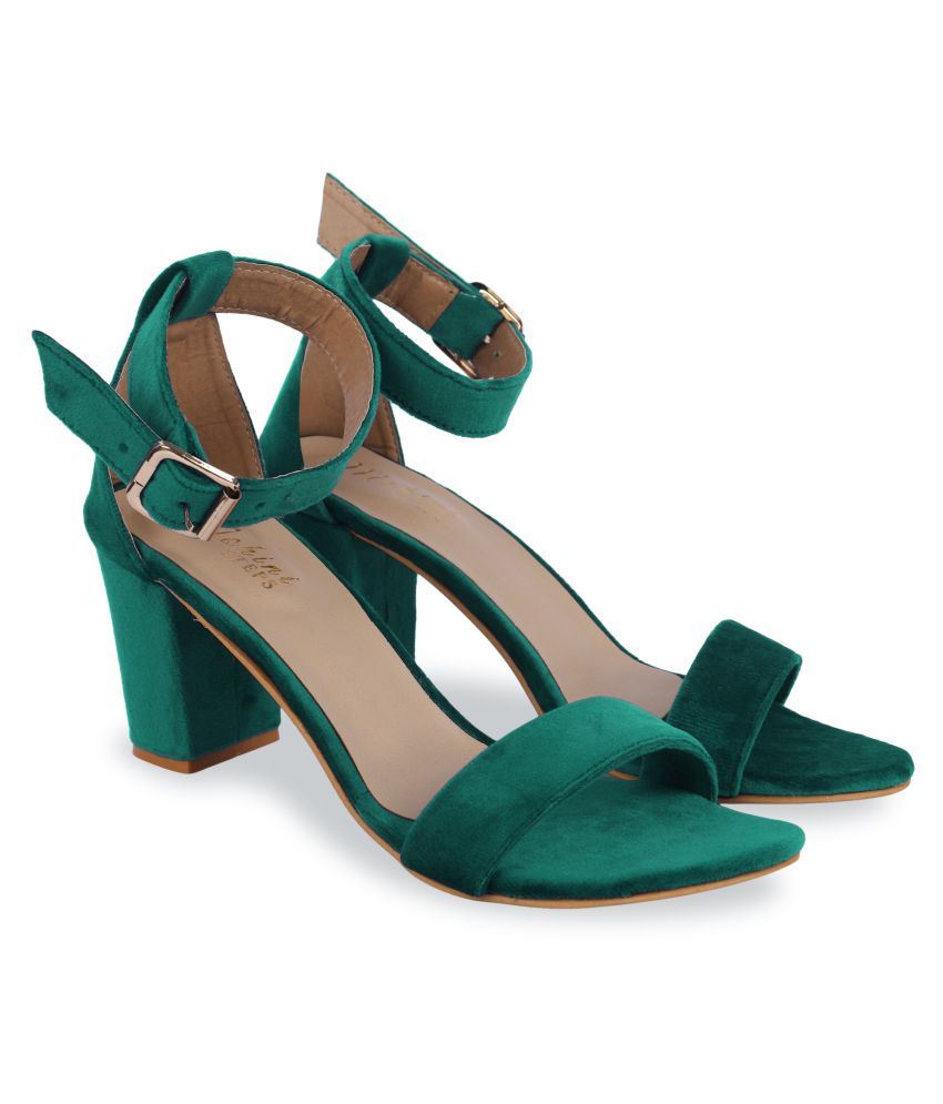 Mohini Steps Green Block Heels Price in India- Buy Mohini Steps Green Block Heels Online at Snapdeal