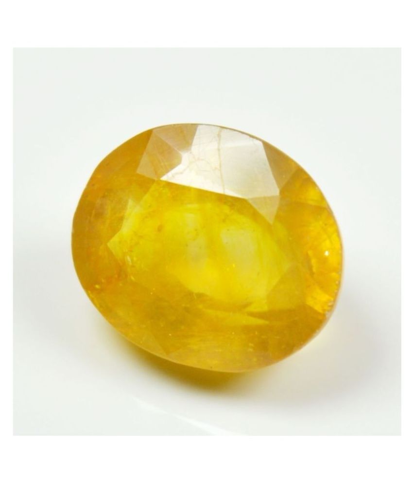 Aura Gems Jewels 5.25 Carat Certified Natural Ceylon Sri Lanka Yellow ...