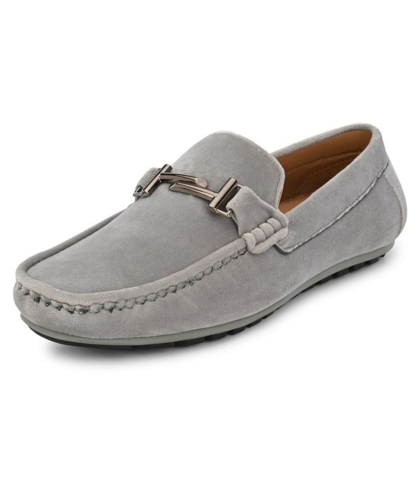 Mr Fab Shoes Gray Loafers - Buy Mr Fab Shoes Gray Loafers Online at Best Prices in India on Snapdeal