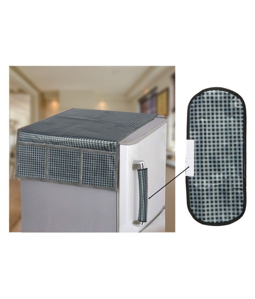     			E-Retailer Set of 2 PVC Gray Fridge Top Cover