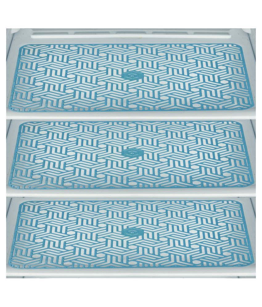     			E-Retailer Set of 3 PVC Blue Fridge Mats