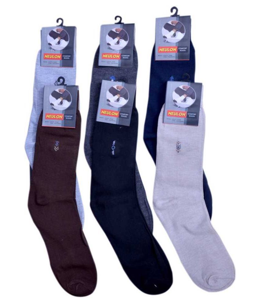Generic Multi Full Length Socks Pack of 6: Buy Online at Low Price in ...