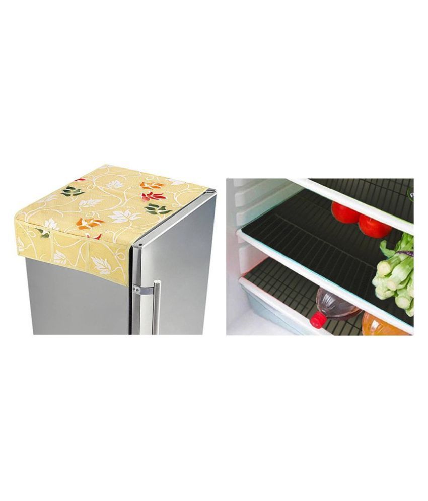     			E-Retailer Set of 2 Polyester Multi Fridge Top Cover