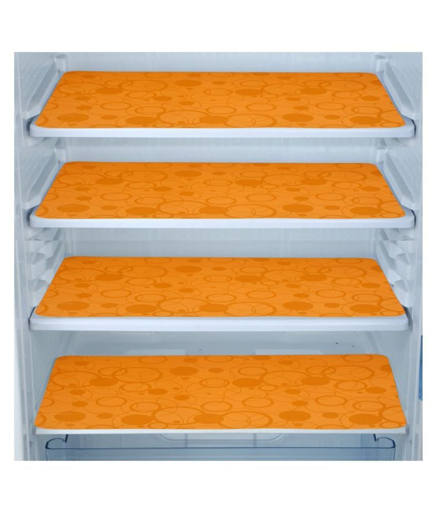     			E-Retailer Set of 4 PVC Orange Fridge Mats