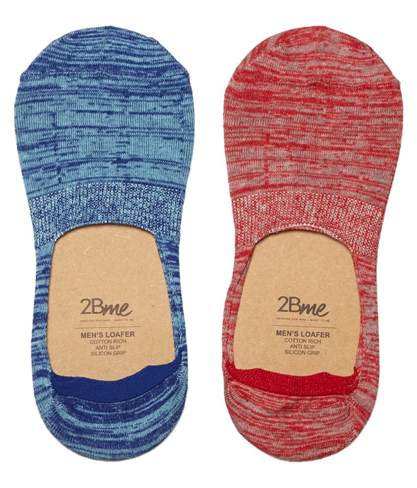 2Bme Blue Casual No Show Socks Pack of 2: Buy Online at Low Price in ...