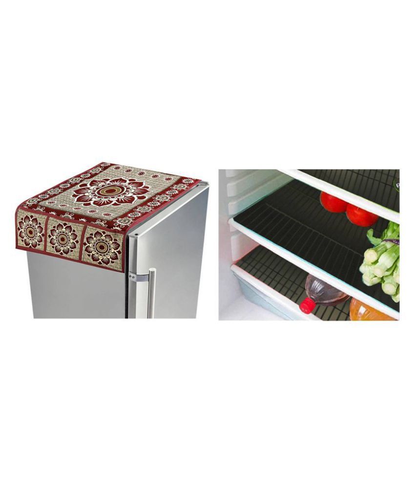     			E-Retailer Set of 2 Poly-Cotton Multi Fridge Top Cover