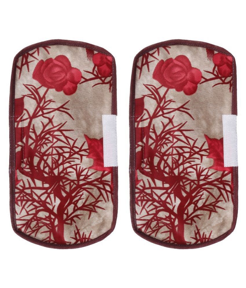     			E-Retailer Set of 2 Polyester Red Fridge Handle Cover