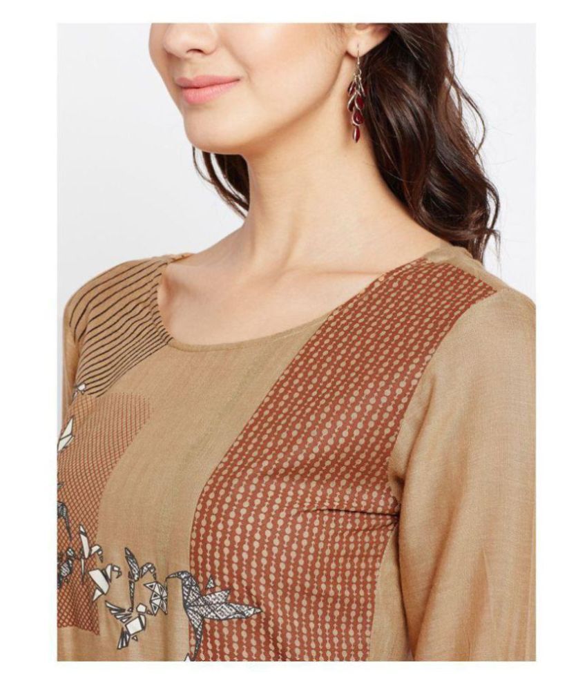 brown color kurti