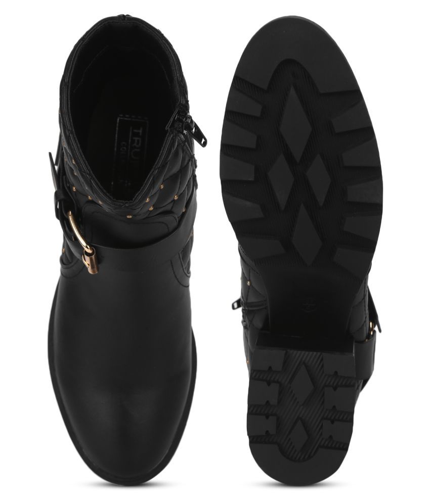 truffle collection hardware detail chelsea boots in black