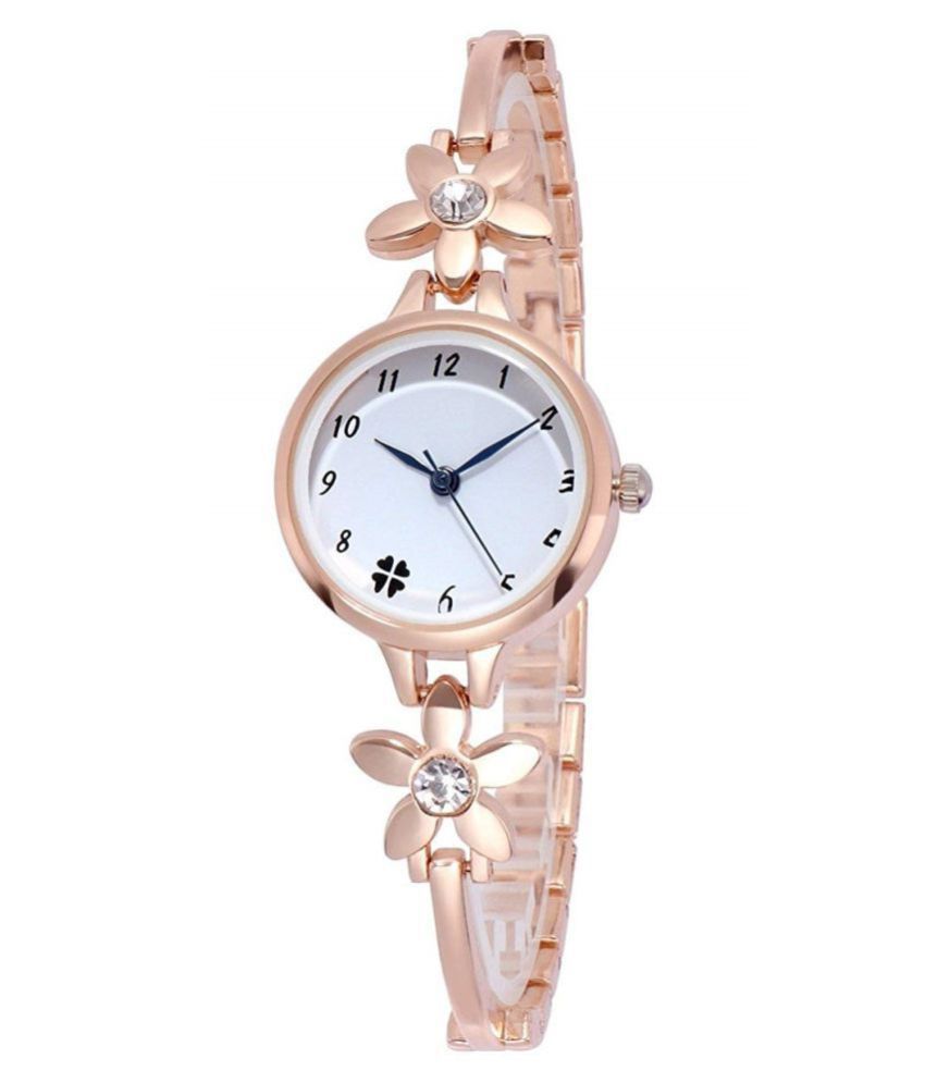 DoubleRun White Dial Rose Gold Full Design fancy bracelet tipe watch ...