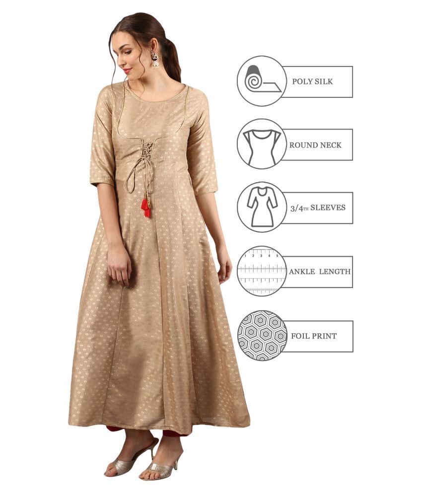 beige color kurtis online