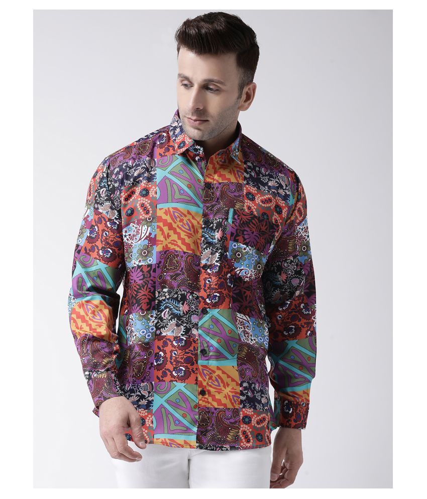     			Hangup Cotton Blend Multi Shirt