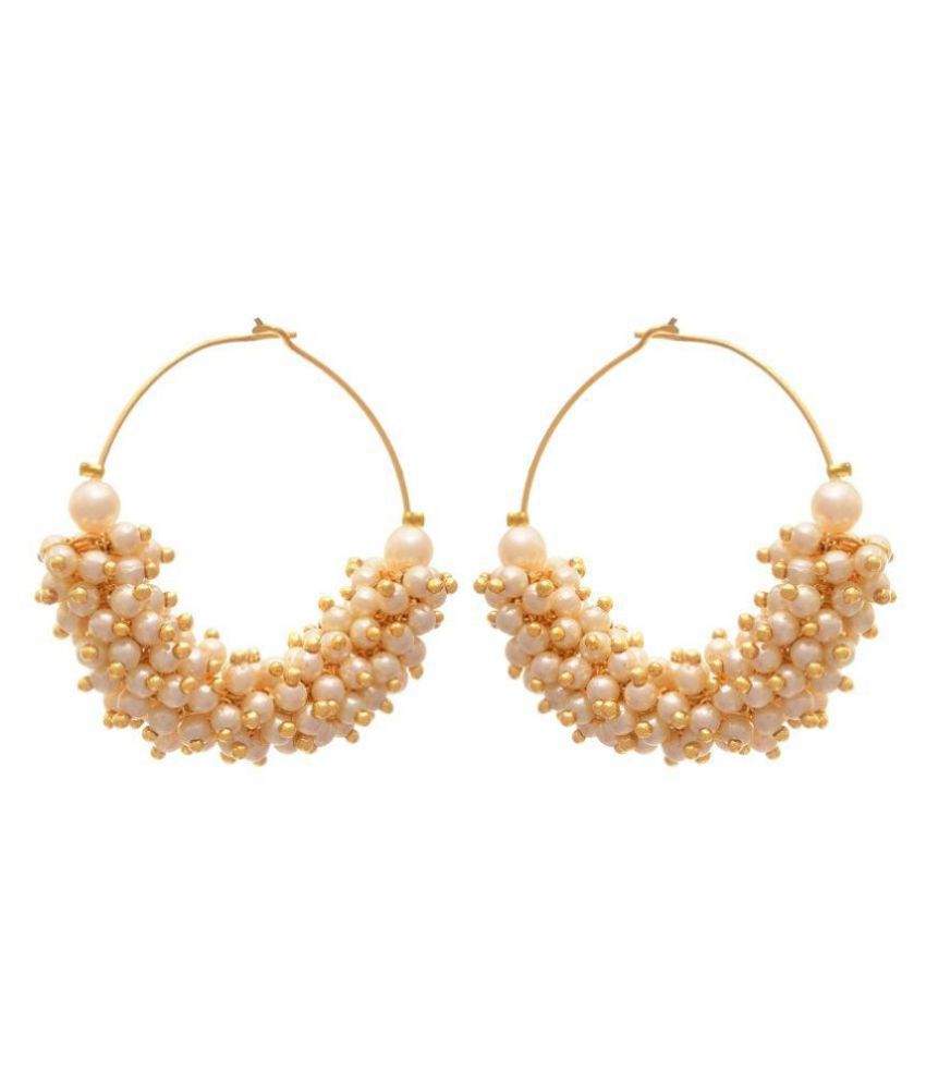 JFL - Jewellery For Less Golden Alloy Bali Earrings
