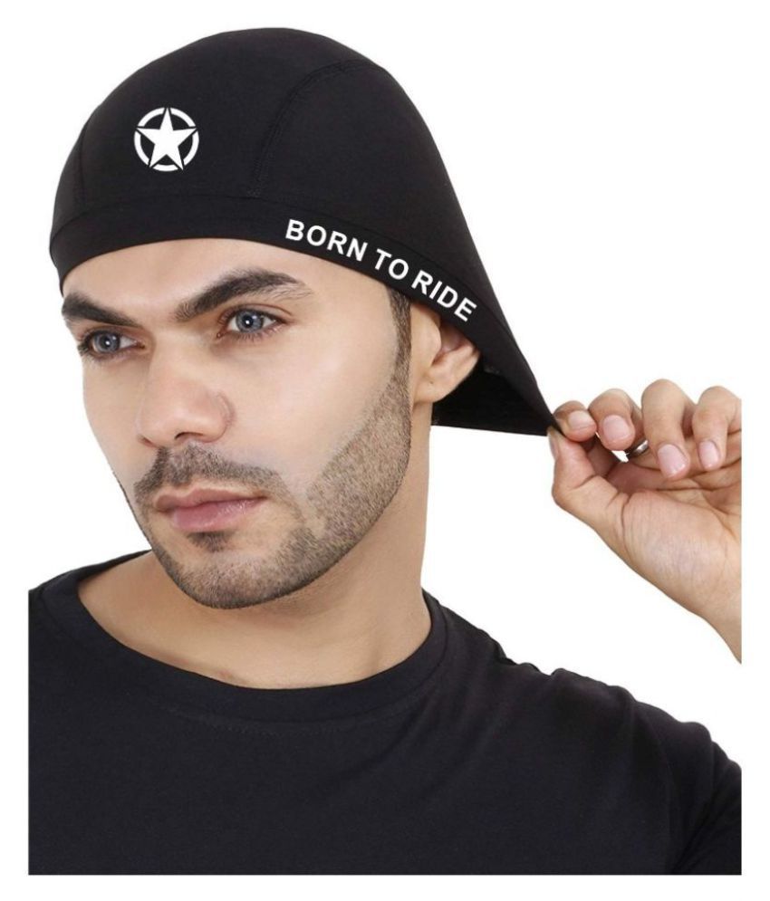     			JUST RIDER Unisex Cotton Helmet Skull Cap/topi for Men's,Women's & Kids Ears and Wicks Moisture