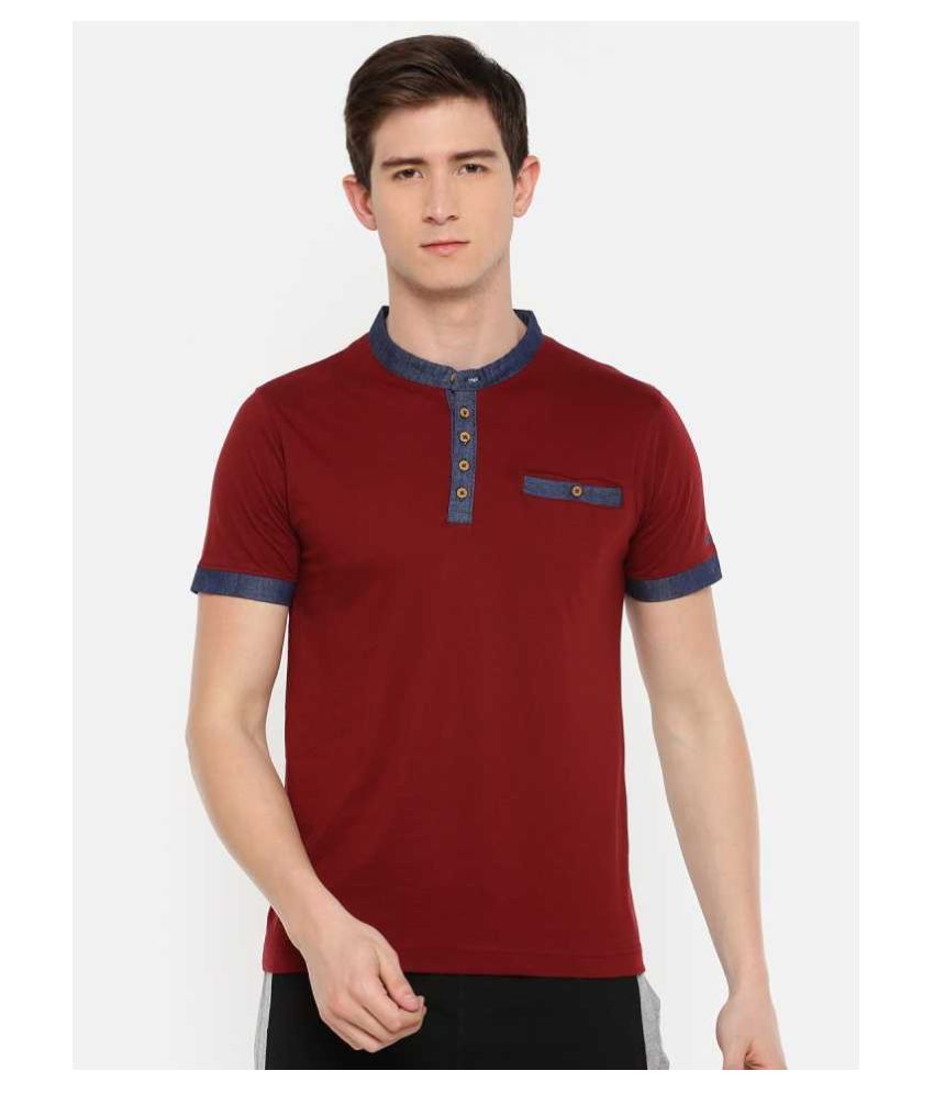     			Dollar Cotton Blend Red Printed T-Shirt