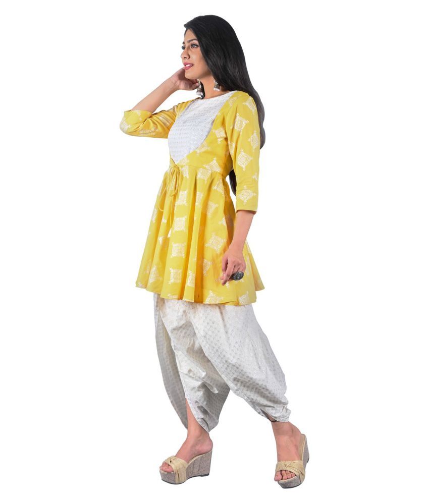 kurti dhoti suit