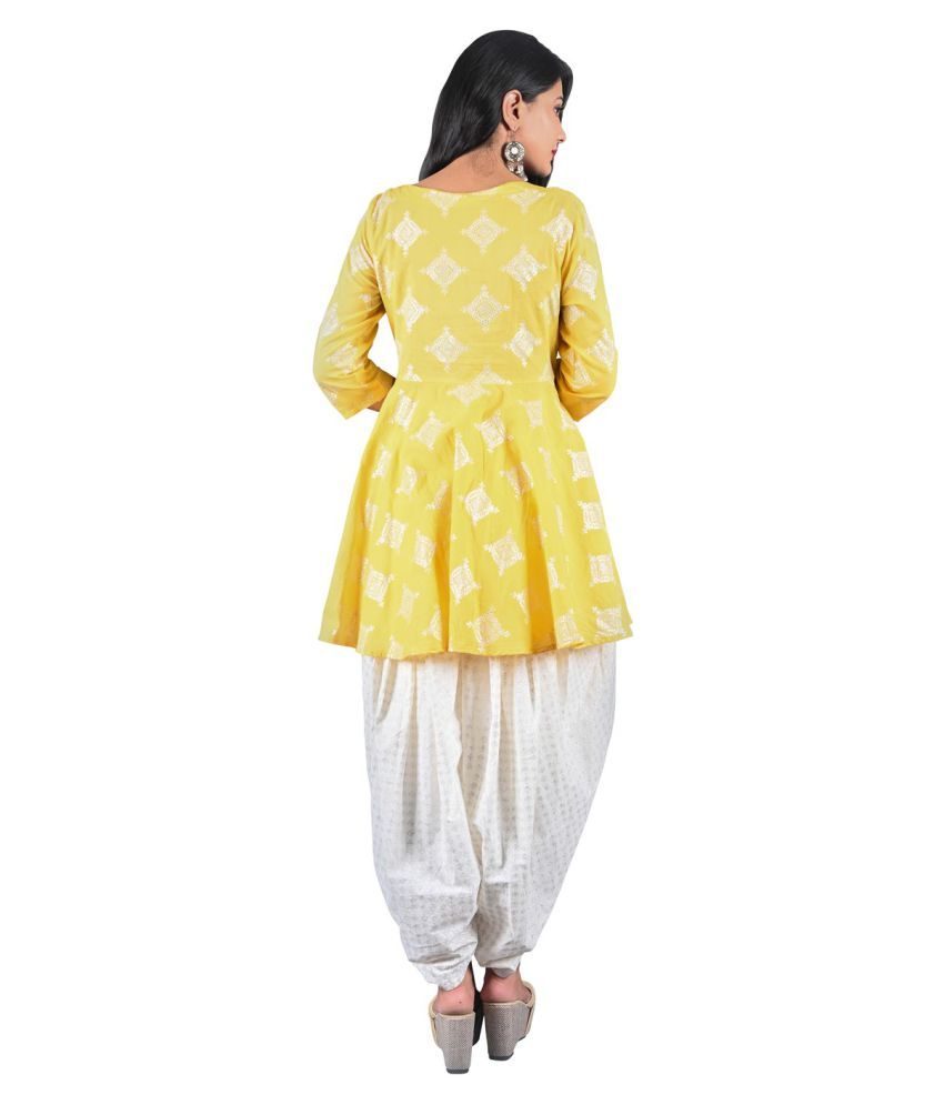 kurti dhoti suit