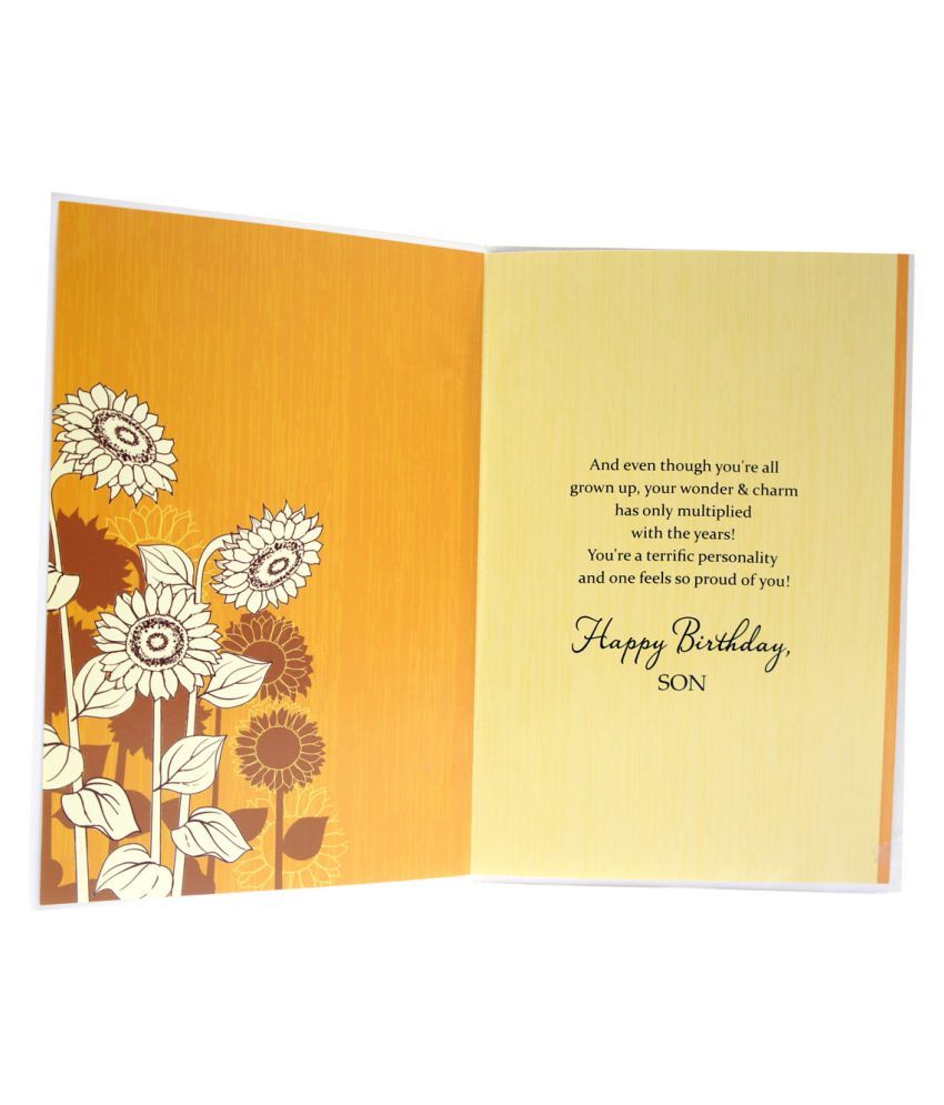 GIFTICS Happy Birthday Greeting Card for Son Birthday Card to Make