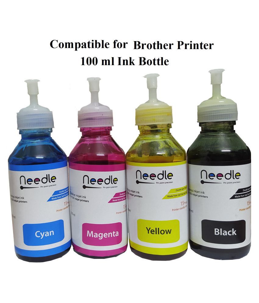 Needle Refill Ink Kit Multicolor Pack Of 4 Ink Bottle For Dye Ink Use For Refilling Brother 5860