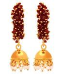 JFL - Traditional Ethnic One Gram Gold Plated Delica Bead & Pearl Designer Jhumki Bali Earring for Girls & Women