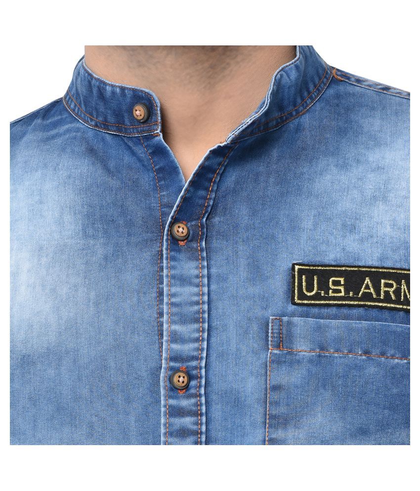 ATM SHIRT Denim Blue Shirt - Buy ATM SHIRT Denim Blue Shirt Online at Best Prices in India on 
